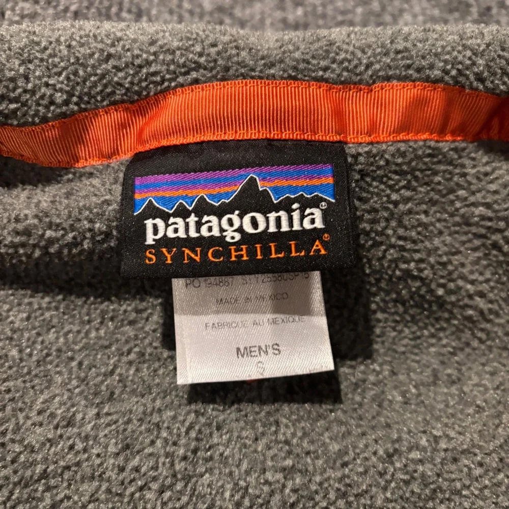 Patagonia Synchilla Snap-T Fleece Pullover Grey Teal Mens Small